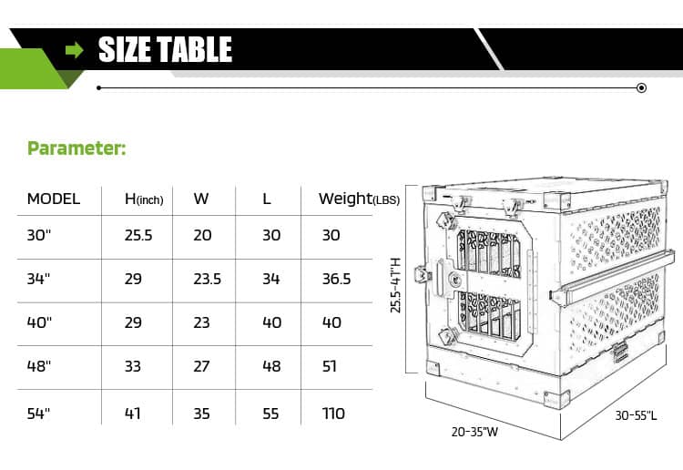 Collapsible dog crate