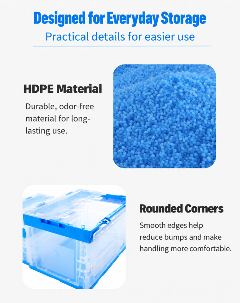 HDPE material and rounded corner details